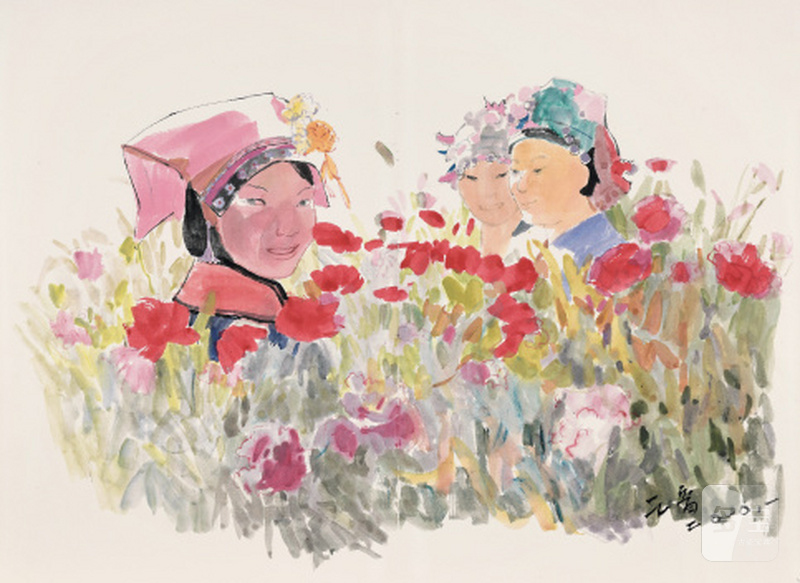 王音  WANG YIN (b.1964) 花丛 Blossom Grove - 图1
